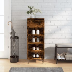 Smoked oak plywood shoe cabinet 40x36x105 cm by , Shoe racks and shoe organizers - Ref: Foro24-831465, Price: 39,99 €, Discou...