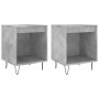 Mesitas noche 2 uds madera ingeniería gris hormigón 40x35x50 cm de , Mesitas de noche - Ref: Foro24-830725, Precio: 50,87 €, ...