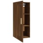 Oak brown engineered wood wall cabinet 35x34x90 cm by , Shelves and shelves - Ref: Foro24-817452, Price: 45,06 €, Discount: %