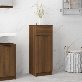 Oak brown plywood bathroom cabinet 32x34x90 cm by , Lockers and storage cabinets - Ref: Foro24-817059, Price: 49,99 €, Discou...