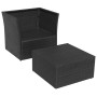 Black poly rattan garden chair with footstool by vidaXL, Garden chairs - Ref: Foro24-41981, Price: 146,42 €, Discount: %