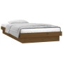 Estructura cama individual madera maciza marrón miel 75x190 cm de , Camas y somieres - Ref: Foro24-820000, Precio: 139,72 €, ...