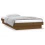 Estructura cama individual madera maciza marrón miel 75x190 cm de , Camas y somieres - Ref: Foro24-820000, Precio: 139,60 €, ...