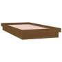 Estructura cama individual madera maciza marrón miel 75x190 cm de , Camas y somieres - Ref: Foro24-820000, Precio: 139,60 €, ...