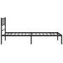 Bed frame with black metal headboard 90x200 cm by , Beds and slatted bases - Ref: Foro24-372172, Price: 63,65 €, Discount: %