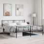 Estructura de cama cabecero y estribo metal negro 193x203 cm de , Camas y somieres - Ref: Foro24-372203, Precio: 113,59 €, De...