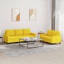 Sofa set with cushions 2 pieces light yellow fabric by , Sofas - Ref: Foro24-3201465, Price: 487,16 €, Discount: %