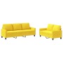 Sofa set with cushions 2 pieces light yellow fabric by , Sofas - Ref: Foro24-3201465, Price: 487,16 €, Discount: %