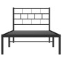 Estructura de cama con cabecero metal negro 90x190 cm de , Camas y somieres - Ref: Foro24-355651, Precio: 67,11 €, Descuento: %