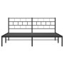 Bed frame with black metal headboard 183x213 cm by , Beds and slatted bases - Ref: Foro24-355664, Price: 102,99 €, Discount: %