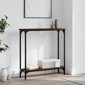 Oak brown engineered wood console table 75x22.5x75 cm by , Side tables - Ref: Foro24-834024, Price: 39,99 €, Discount: %