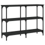 Black engineered wood console table 100x29x75 cm by , Side tables - Ref: Foro24-834100, Price: 53,41 €, Discount: %