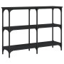 Black engineered wood console table 100x29x75 cm by , Side tables - Ref: Foro24-834100, Price: 53,41 €, Discount: %