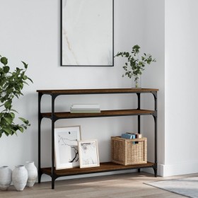 Oak brown engineered wood console table 100x29x75 cm by , Side tables - Ref: Foro24-834039, Price: 37,33 €, Discount: %