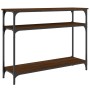 Mesa consola madera de ingeniería marrón roble 100x29x75 cm de , Mesas auxiliares - Ref: Foro24-834039, Precio: 50,40 €, Desc...