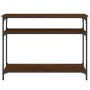 Mesa consola madera de ingeniería marrón roble 100x29x75 cm de , Mesas auxiliares - Ref: Foro24-834039, Precio: 50,40 €, Desc...