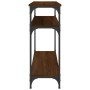 Mesa consola madera de ingeniería marrón roble 100x29x75 cm de , Mesas auxiliares - Ref: Foro24-834039, Precio: 50,40 €, Desc...