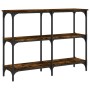 Mesa consola madera de ingeniería roble ahumado 100x29x75 cm de , Mesas auxiliares - Ref: Foro24-834102, Precio: 51,68 €, Des...