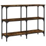 Mesa consola madera de ingeniería roble ahumado 100x29x75 cm de , Mesas auxiliares - Ref: Foro24-834102, Precio: 51,68 €, Des...