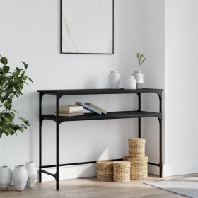 Black engineered wood console table 100x35.5x75 cm by , Side tables - Ref: Foro24-834045, Price: 53,75 €, Discount: %