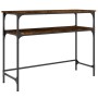 Smoked oak engineered wood console table 100x35.5x75 cm by , Side tables - Ref: Foro24-834047, Price: 45,73 €, Discount: %