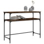 Smoked oak engineered wood console table 100x35.5x75 cm by , Side tables - Ref: Foro24-834047, Price: 45,73 €, Discount: %