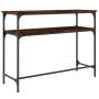 Smoked oak engineered wood console table 100x35.5x75 cm by , Side tables - Ref: Foro24-834047, Price: 45,73 €, Discount: %