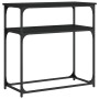 Black engineered wood console table 75x35.5x75 cm by , Side tables - Ref: Foro24-834070, Price: 47,53 €, Discount: %