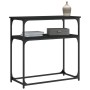 Black engineered wood console table 75x35.5x75 cm by , Side tables - Ref: Foro24-834070, Price: 47,53 €, Discount: %