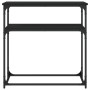 Black engineered wood console table 75x35.5x75 cm by , Side tables - Ref: Foro24-834070, Price: 47,53 €, Discount: %