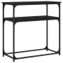 Black engineered wood console table 75x35.5x75 cm by , Side tables - Ref: Foro24-834070, Price: 47,53 €, Discount: %