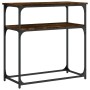 Smoked oak engineered wood console table 75x35.5x75 cm by , Side tables - Ref: Foro24-834072, Price: 45,11 €, Discount: %