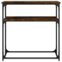 Smoked oak engineered wood console table 75x35.5x75 cm by , Side tables - Ref: Foro24-834072, Price: 45,11 €, Discount: %