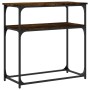 Smoked oak engineered wood console table 75x35.5x75 cm by , Side tables - Ref: Foro24-834072, Price: 45,11 €, Discount: %