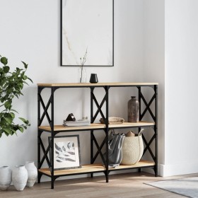 Sonoma oak engineered wood console table 100x28x80.5 cm by , Side tables - Ref: Foro24-835420, Price: 63,83 €, Discount: %