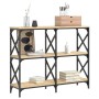 Mesa consola madera de ingeniería roble Sonoma 100x28x80,5 cm de , Mesas auxiliares - Ref: Foro24-835420, Precio: 63,73 €, De...