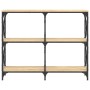 Mesa consola madera de ingeniería roble Sonoma 100x28x80,5 cm de , Mesas auxiliares - Ref: Foro24-835420, Precio: 63,73 €, De...