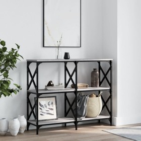 Sonoma gray engineered wood console table 100x28x80.5 cm by , Side tables - Ref: Foro24-835422, Price: 61,30 €, Discount: %