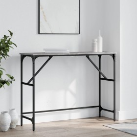 Sonoma gray engineered wood console table 100x32x75 cm by , Side tables - Ref: Foro24-834058, Price: 37,41 €, Discount: %