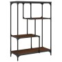 Engineered wood shelving steel brown oak 81x36x115 cm by , Bookcases and shelves - Ref: Foro24-835408, Price: 43,15 €, Discou...