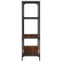 Engineered wood shelving steel brown oak 81x36x115 cm by , Bookcases and shelves - Ref: Foro24-835408, Price: 43,15 €, Discou...