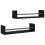 Estantes de pared con barras 2 unidades negro 60x16x14 cm de , Estantes y estanterías - Ref: Foro24-835434, Precio: 30,04 €, ...