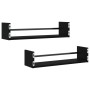 Estantes de pared con barras 2 unidades negro 60x16x14 cm de , Estantes y estanterías - Ref: Foro24-835434, Precio: 30,04 €, ...