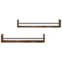 Wall shelves with bars 2 pcs smoked oak 80x16x14 cm by , Shelves and shelves - Ref: Foro24-835441, Price: 35,89 €, Discount: %