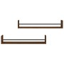 Wall shelves with bars 2 pcs oak brown 80x16x14 cm by , Shelves and shelves - Ref: Foro24-835443, Price: 35,37 €, Discount: %