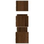 Wall shelves with bars 3 pcs oak brown engineered wood by , Shelves and shelves - Ref: Foro24-835448, Price: 27,29 €, Discoun...