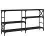 Mesa consola madera de ingeniería negra 150x29x76,5 cm de , Mesas auxiliares - Ref: Foro24-835469, Precio: 72,41 €, Descuento: %