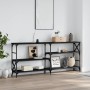 Black engineered wood console table 180x29x76.5 cm by , Side tables - Ref: Foro24-835474, Price: 55,82 €, Discount: %