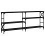 Mesa consola madera de ingeniería negra 180x29x76,5 cm de , Mesas auxiliares - Ref: Foro24-835474, Precio: 55,82 €, Descuento: %