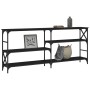 Mesa consola madera de ingeniería negra 180x29x76,5 cm de , Mesas auxiliares - Ref: Foro24-835474, Precio: 55,82 €, Descuento: %